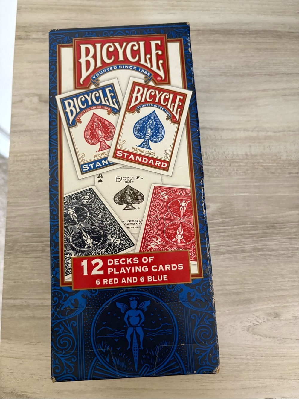 Bicycle 12 Decks of Playing Cards: 6 Red, 6 Blue (Sealed, Brand New)